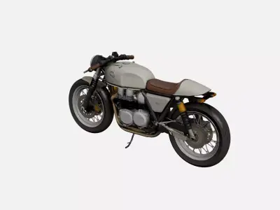 Cafe Racer Motorcycle 3D Model Vintage Frame Custom Bike 3D model