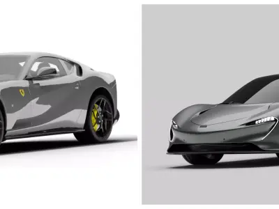 Mclaren Speedtail  Ferrari 812 Superfast 3D Model Pack