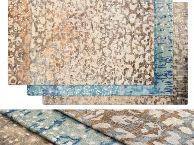 Watercolor rug 3D model