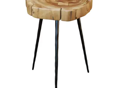 Eider Side Table Low-poly 3D model