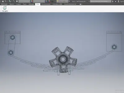 Car Leaf Sprung Axle  3D model