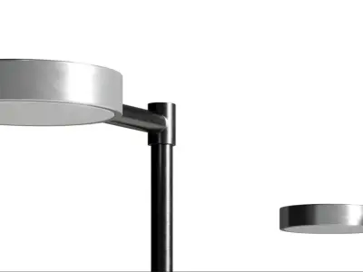 Two Cylinders Floor Light Low-poly 3D model