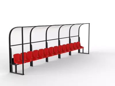 Soccer Bench 02 3D model