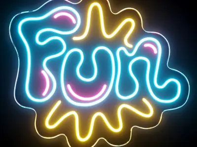 Fun Neon Sign 3D model