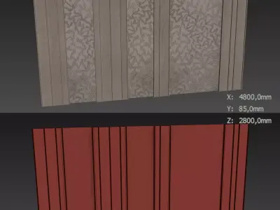 Decorative V87 Wall Panels 3D model