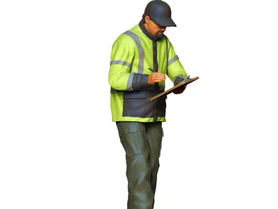 N6 Traffic Police with Clipboard 3D print model