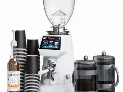 Coffee bar accessories 02 3D model