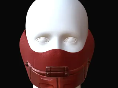 Gas mask helmet 3d model scifi Low-poly  Low-poly 3D model 101