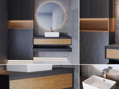 Bathroom furniture luxury DrCG Model No 35 3D model