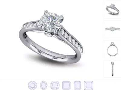 Women ring 3dm stl render detail 3D print model 13
