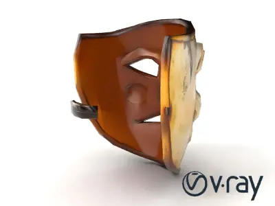 Ceremonial Mask Ancient Ritual model pack Low-poly 3D model