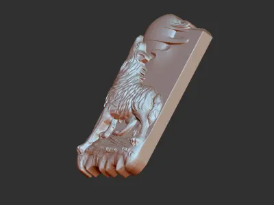 Howling Wolf 3D print model
