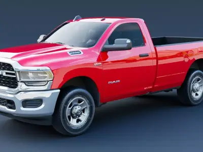 Ram 2500 bighorn 2022 Low-poly 3D model
