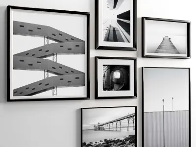 Minimal Photo Frame Set-15 Low-poly 3D model