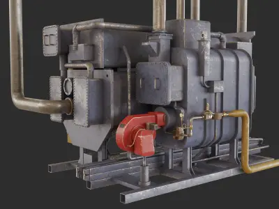 Absorption Chiller and Pressure Tank 3D model