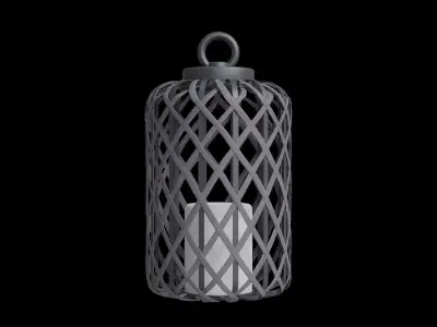 Woven Basket Pendant 3D model