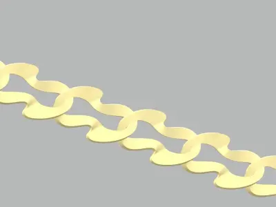 Bracelet - 4 gold chain 3D print model