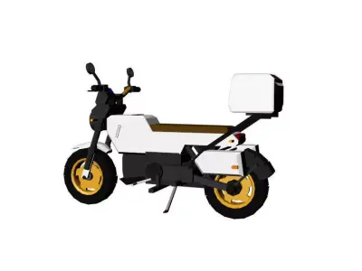 Sporty Cruiser Motorcycle Low-poly 3D model