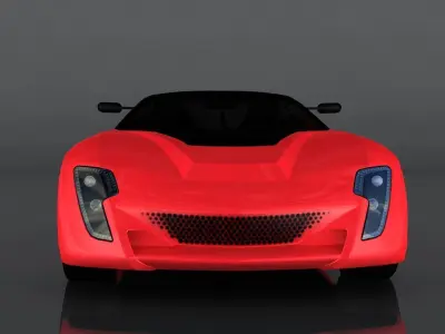 Bertone Mantide Low-poly 3D model