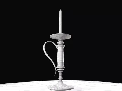 Antique Candle Holder 3D model 3D model