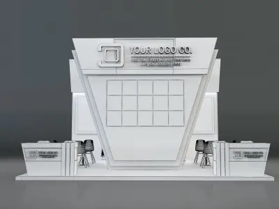  Booth Exhibition Stand a643 3D model