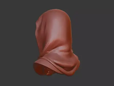 Veiled Bride Skull Bust 3D Model -STL Printable Gothic Sculpture 3D print model