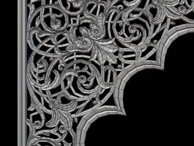 National ornament lattice rg09 Low-poly 3D model