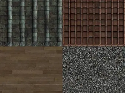 Samurai town of freefire 3D model