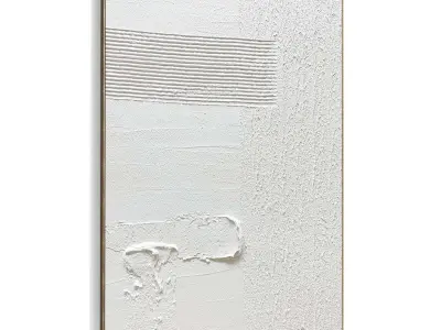 Plaster Two Photo Frame 482 Low-poly 3D model