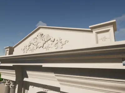 Roman Gate  Low-poly 3D model