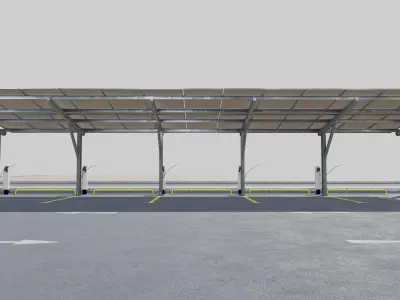 Solar Carport Type 2 3D model
