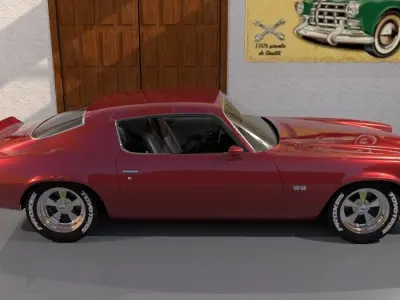 Chevrolet Camaro SS 1972 second generation 3D model