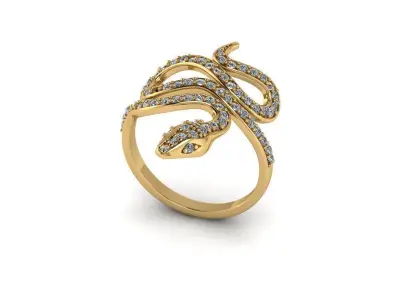 SNAKE RING 3D print model 7