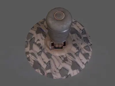 Rusty Sci-Fi Post-Apocalypse Pump Low-poly 3D model