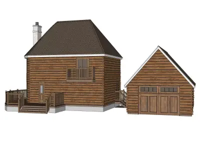 Log House 021 -Archimple LLC 3D model