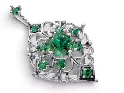 Luxury Diamond Pendant 3D Printable Model 3D print model