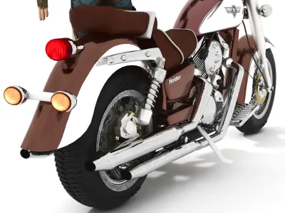 Chopper Biker 5 - 4K Low-poly 3D model