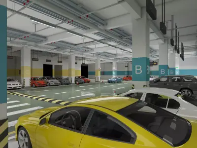 Parking  Low-poly 3D model