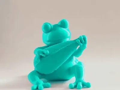 Musician Frog 3D print model