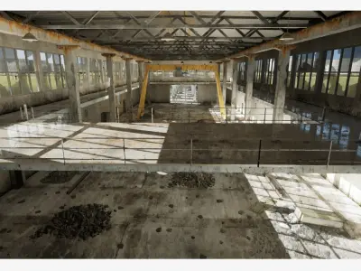 Abandoned Factory Low-poly 3D model