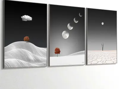 Abstract Painting Set of 3 pieces - No 13 Low-poly 3D model