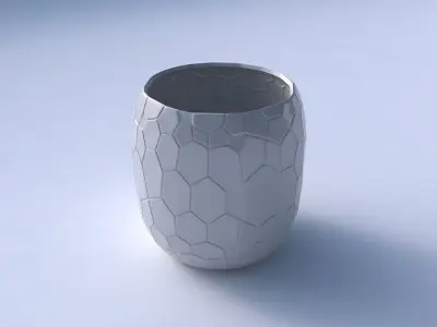 Bowl cylindrical with organic cells 3D print model