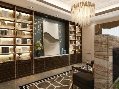 luxury interior home 3D model