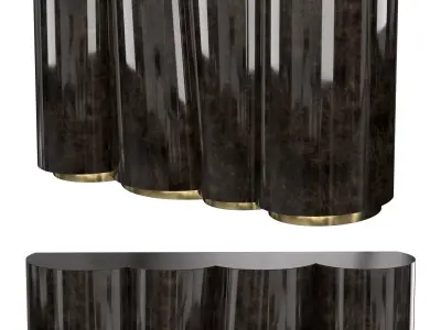 Colonnade Sideboard - Goatskin-Brass 3D model