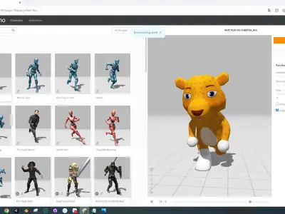 Character003 Animated Cheetah 3D model Low-poly 3D model