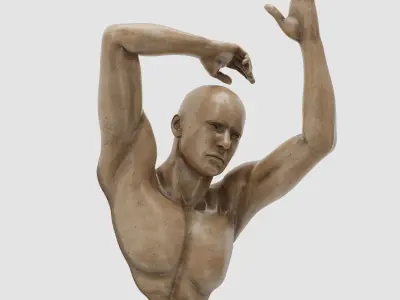 human sculpture wall art 02 3D model