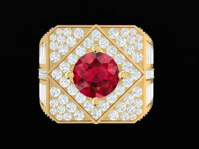 HONGKONG LUXURY DIAMOND RING FOR MEN 572 3D print model