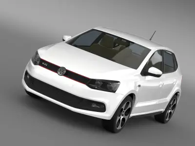 Volkswagen Polo GTI 5d 2009-2013 3D model