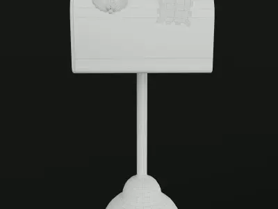 Santa Mailbox Free low-poly 3D model