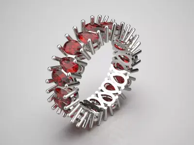 Eternal Teardrop eternity stl 3d jewelry ring model rr0031 3D print model